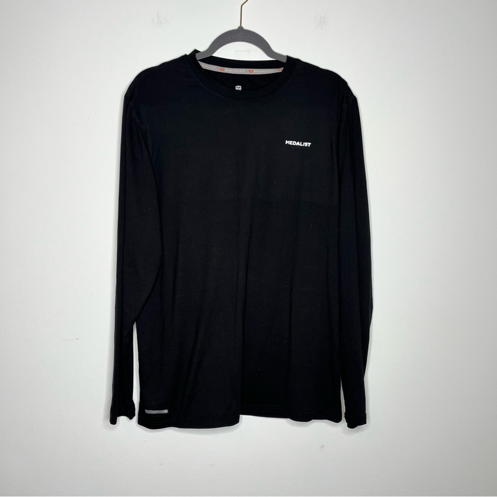Medalist Size Large Scent Inhibitor Black Long Sleeve Workout Shirt